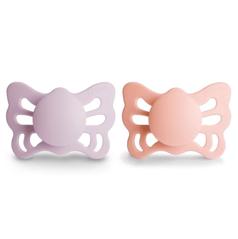 Suzete Frigg Butterfly  Soft Lilac & Pretty in Peach silicon