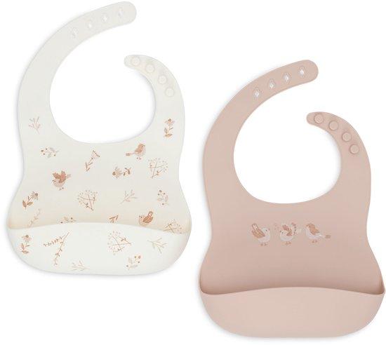 Set 2 bavete din silicon Jollein - Lovely Birds