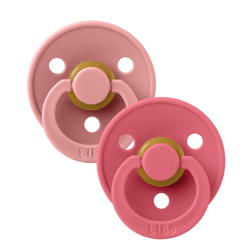 Suzete Bibs Colour Dusty Pink & Coral 0-6