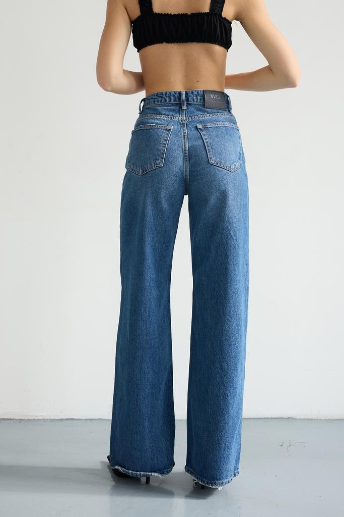 ДЖИНСИ ПАЛАЦЦО ТЕМНО БЛАКИТНІ