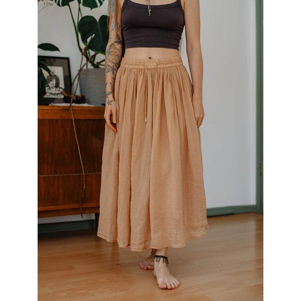Бавовняна спідниця в кольорі беж