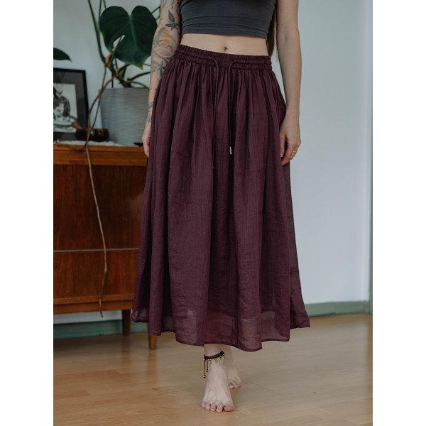 Бавовняна спідниця у фіолетово-червоному кольорі