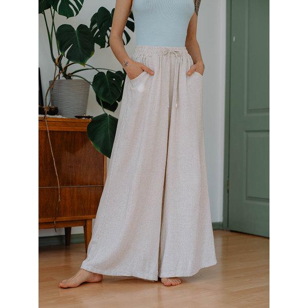 Світлі конопляні штани