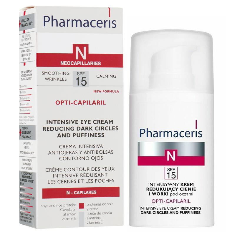 PHARMACERIS N Opti-Capilaril Eye Cream Intensive Reducing Circles Dark and Puffiness - Інтенсивний крем, зменшуючий набряки та темні кола під очима