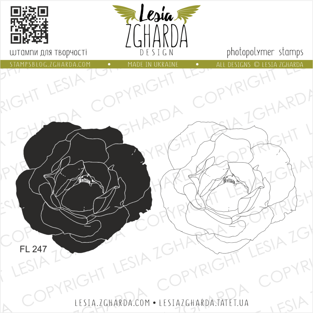 Image - Lush rose stamps by Lesia Zgharda clear stamps