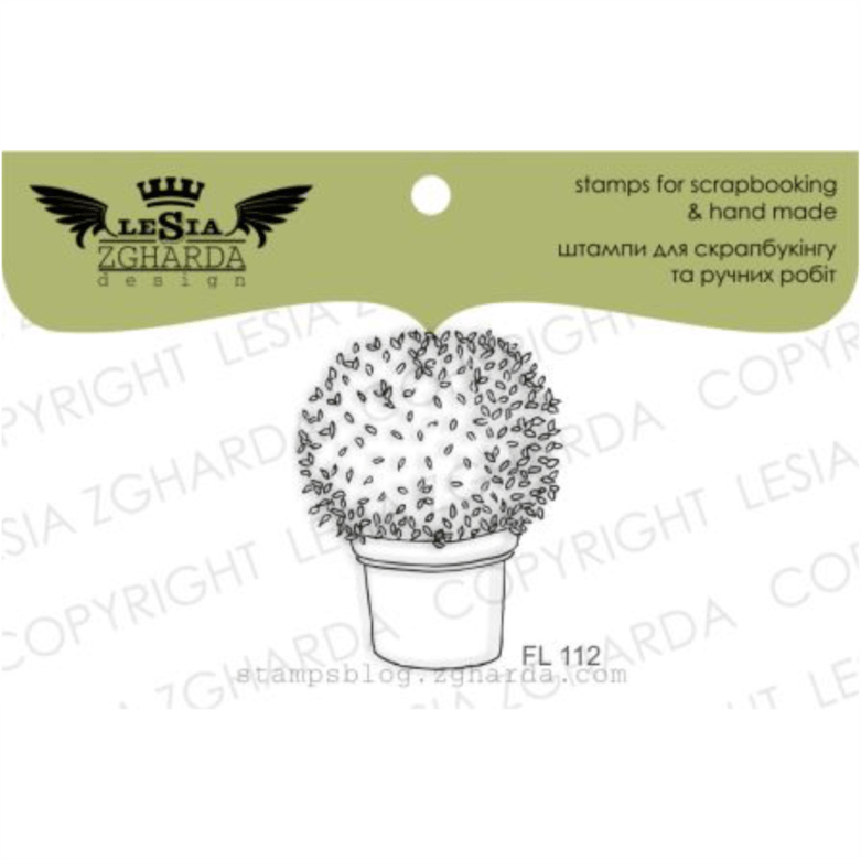 {FL112} Stamp "Boxwood in flowerpot"