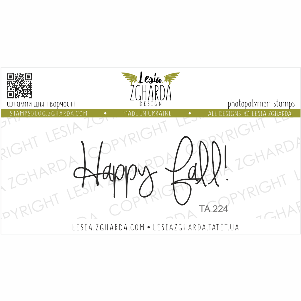 {TA224} Stamp "Happy fall"
