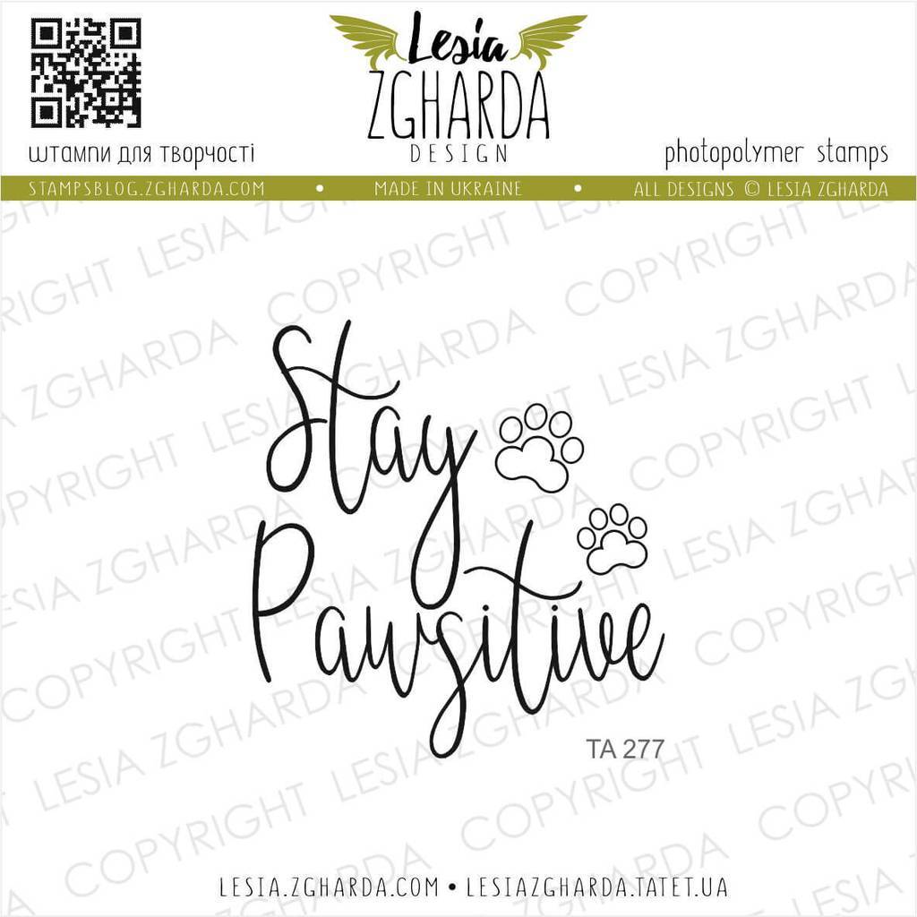 Stay Pawsitive | Lesia Zgharda Sentiment Stamps