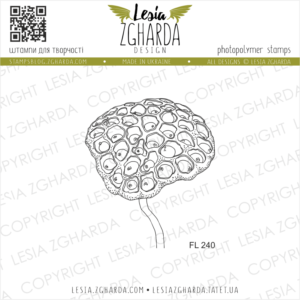 {FL240s} Stamp "Lotus seed box"