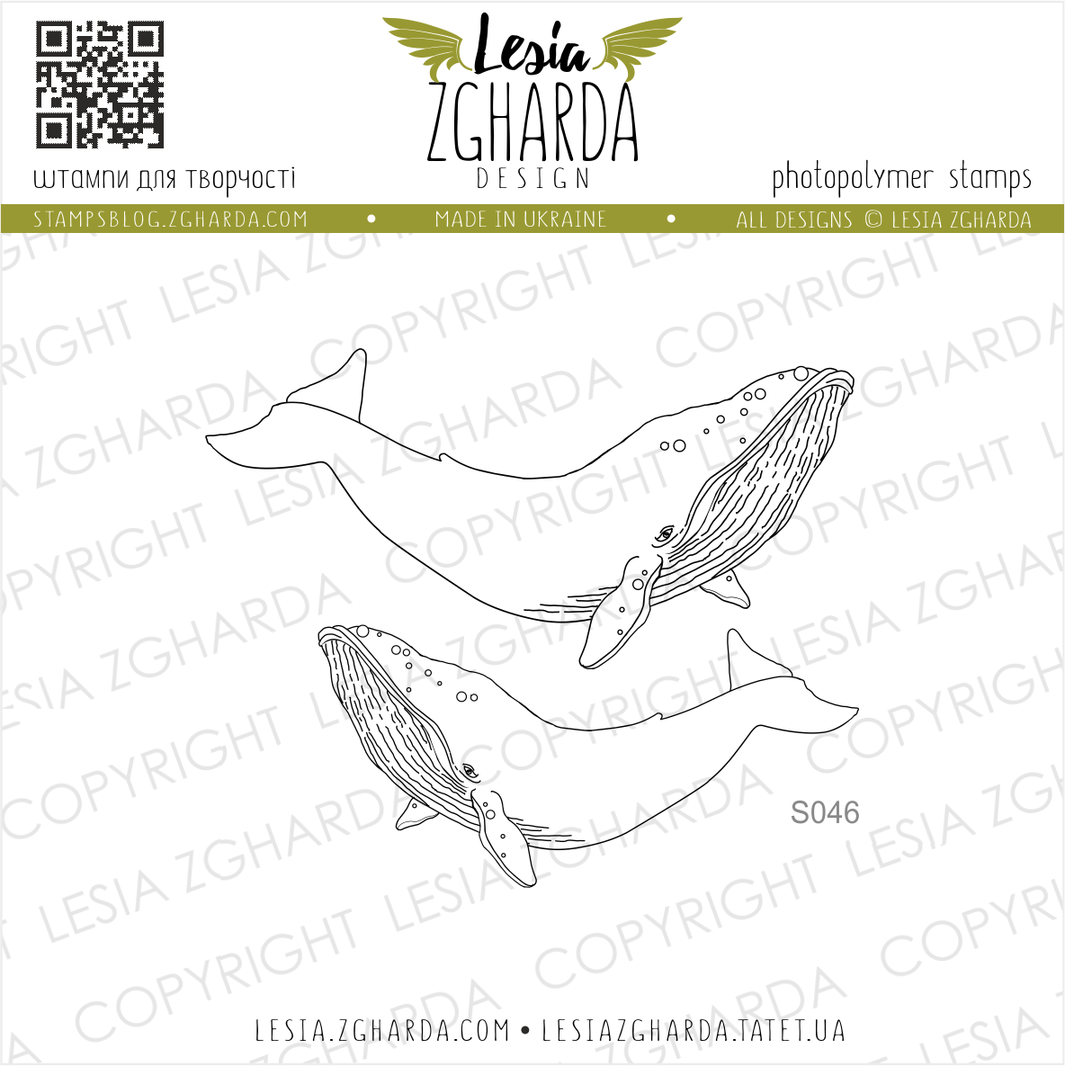 {S046} Stamp Set "Whales"