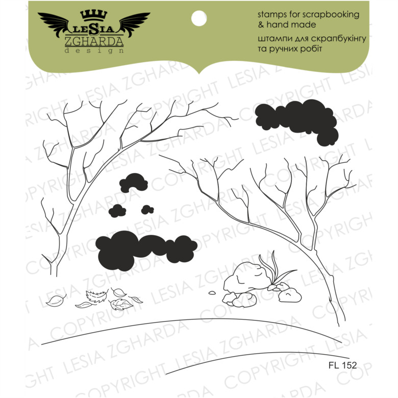 {FL152} Stamp Set ''Twig+Crown''