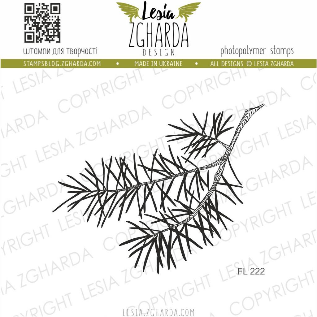 {FL222} Stamp "Branch of pine small"