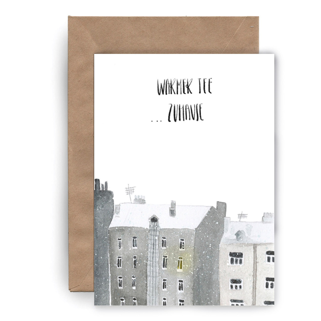 Postcard "zu Hause"