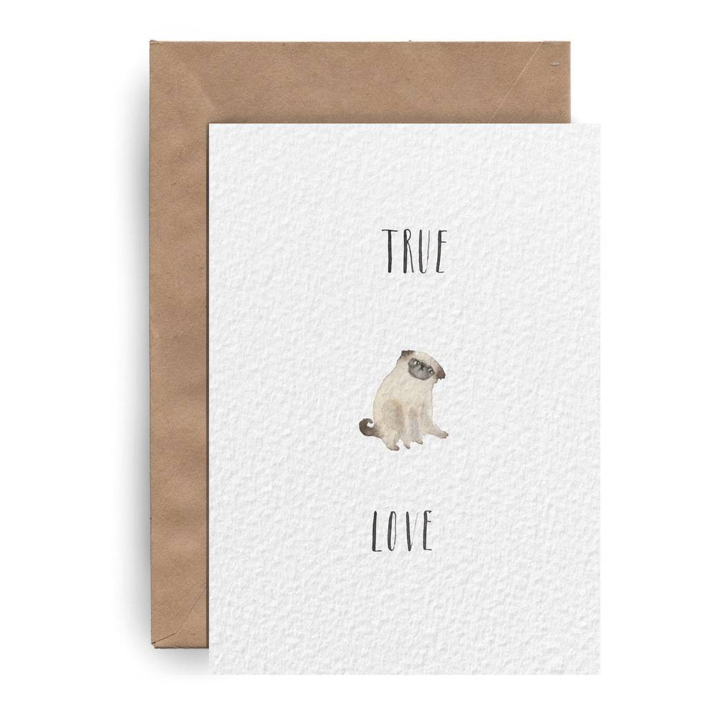 Postcard "Pug love"