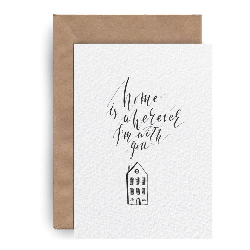Postcard "Home is"