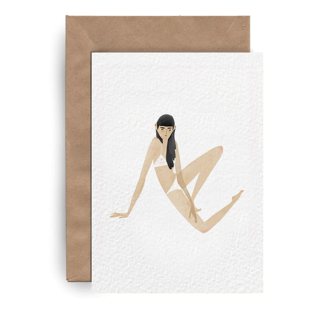 Postcard "The girl"
