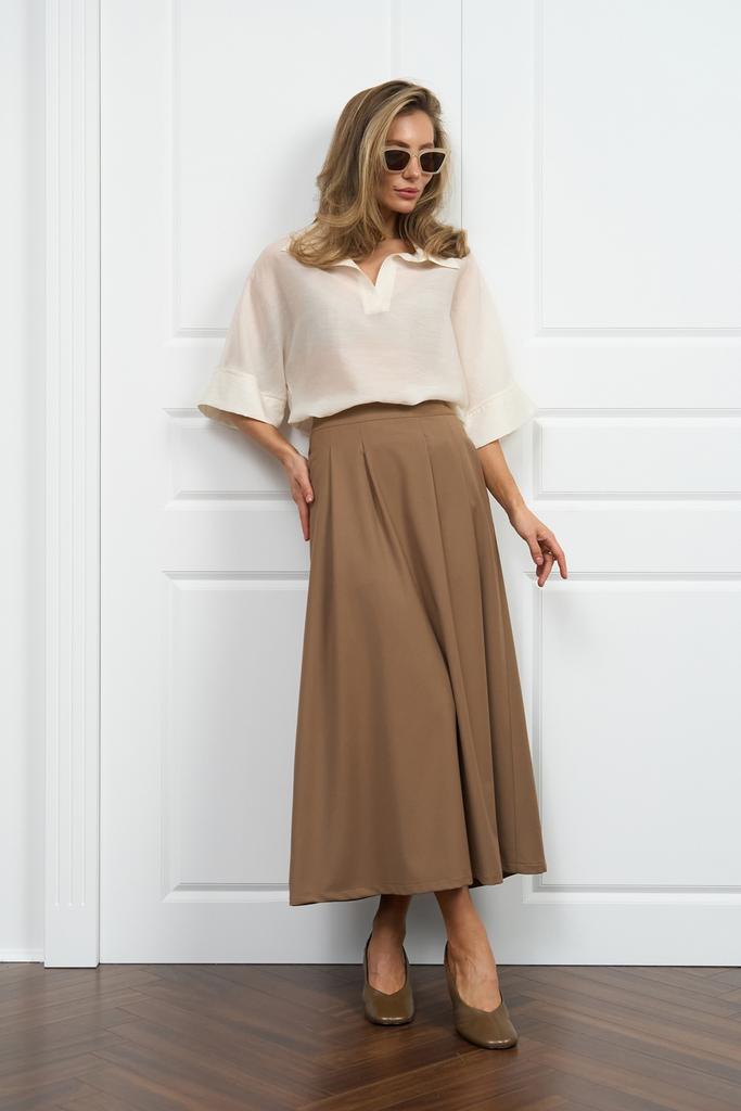 Спідниця міді горіхова