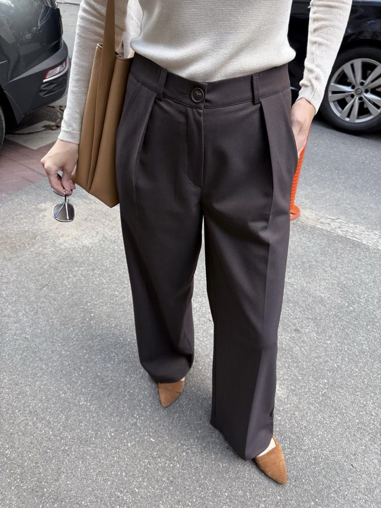 Брюки  палаццо шоколадні