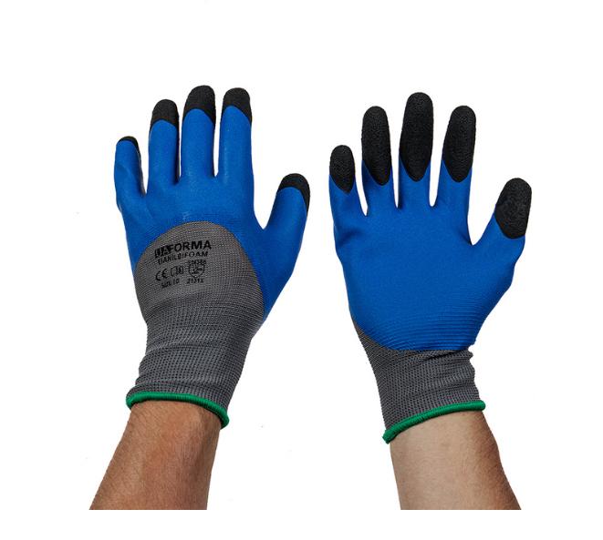 UAFORMA Gloves UAnilbifoam - Рукавиці робочі з поліефірного трикотажу, вкриті спіненим латексом