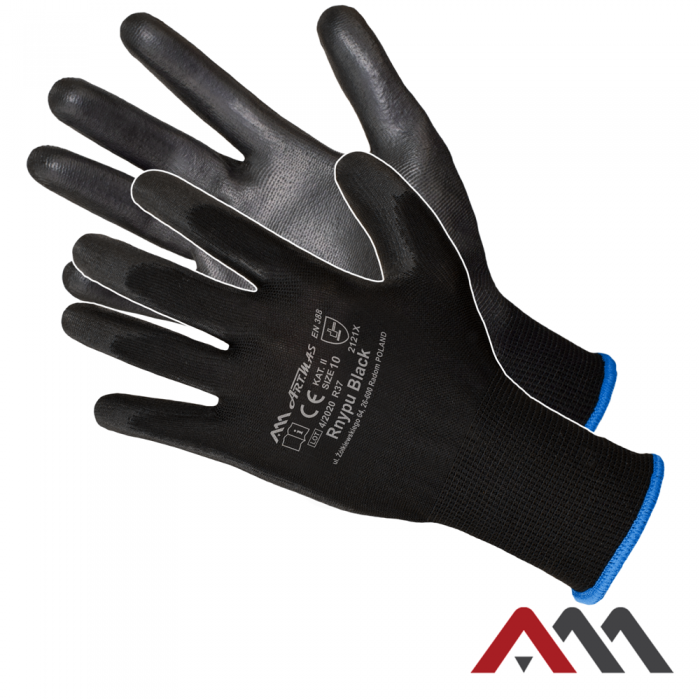 ART.MAS GLOVES RNYPU BLACK (12) CAT.2 - Рукавички з поліуретановим покриттям на UAFORMA.com