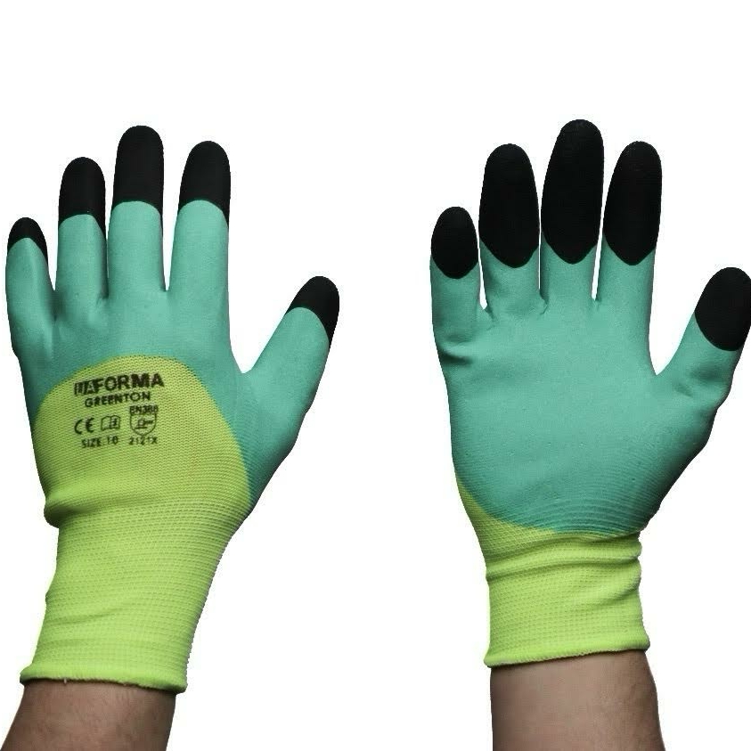 UAFORMA Gloves Greenton- Рукавиці робочі вкриті спіненим латексом