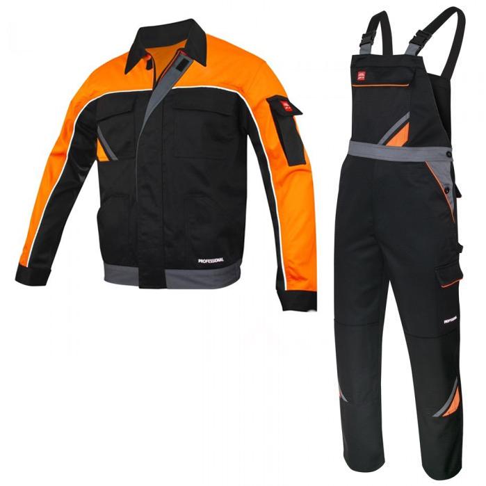 ArtMas Professional Black Jacket + Bib-Pants - Робочий комплект куртка та напівкомбінезон