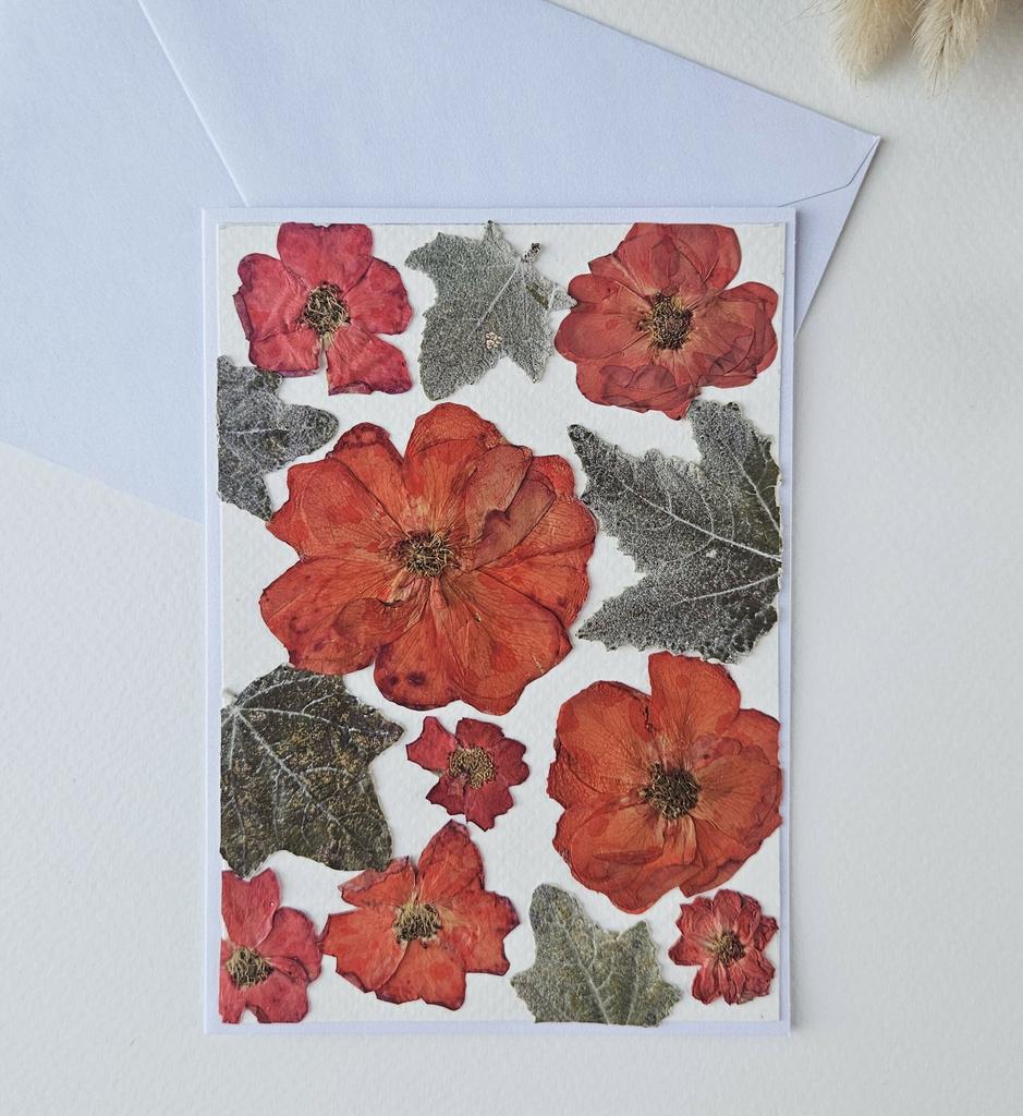 Carte de voeux roses du jardin