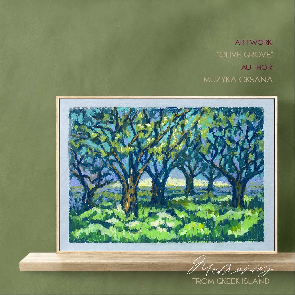 art "Olive grove". original