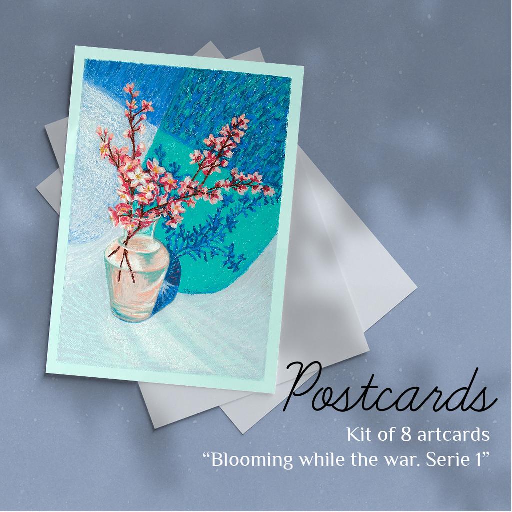 Kit of cards "Blooming while the war. Serie 1"
