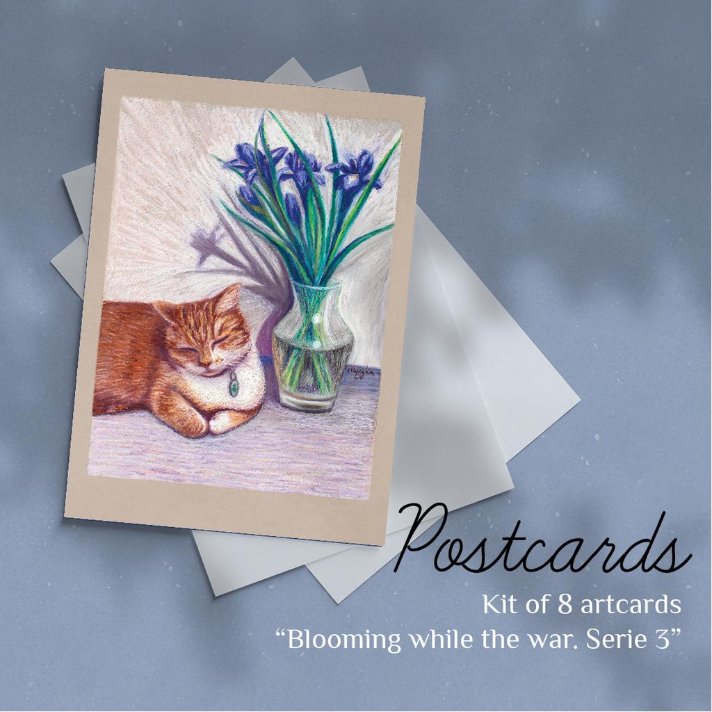 Kit of cards "Blooming while the war. Serie 3"