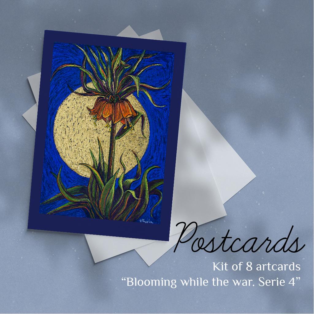 Kit of cards "Blooming while the war. Serie 4"