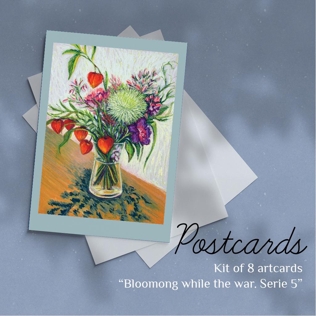 Kit of cards "Blooming while the war. Serie 5"
