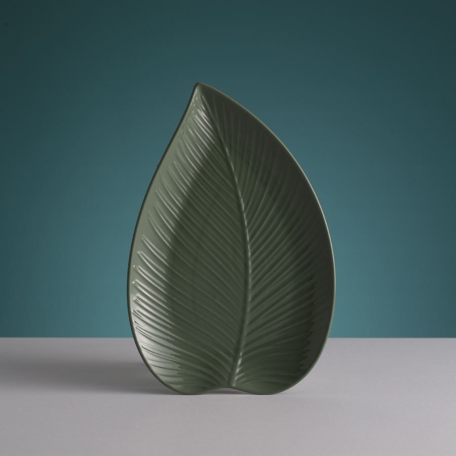 Блюдо сервировочное Mason Cash "In the Forest" Leaf малое серо-зеленое