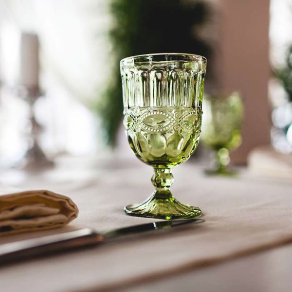 Бокалы 220 мл, оливковые, 4 штуки