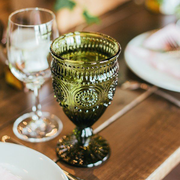 Бокалы 220 мл, оливковые, 4 штуки