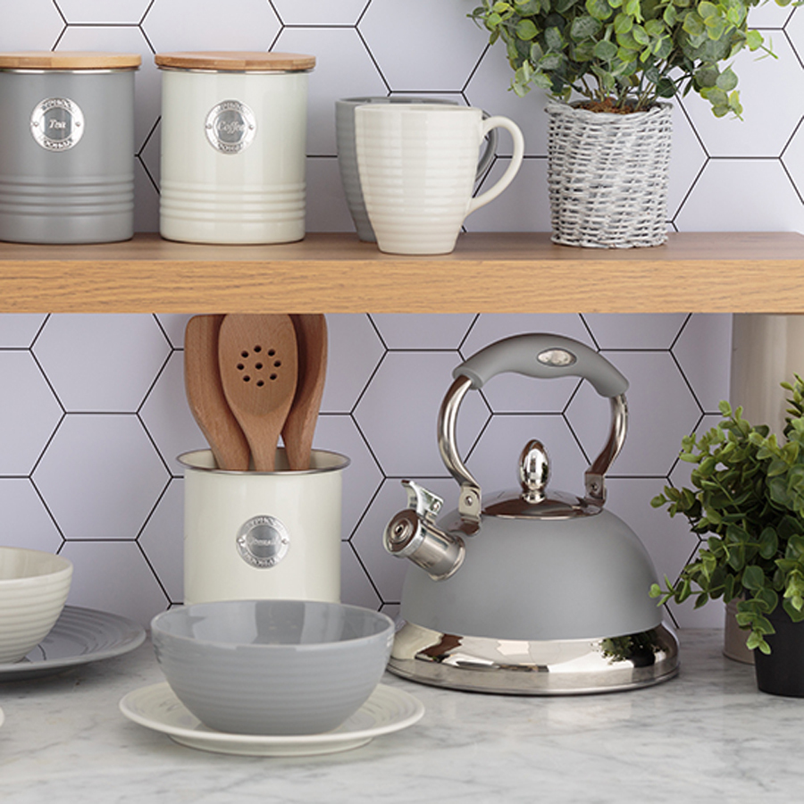 Чайник со свистком Typhoon Living серый