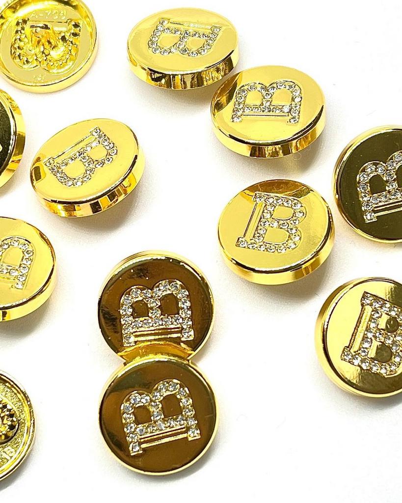 Button 18 mm, metal, art. 232-3