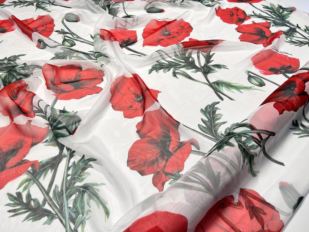 Chiffon white and black