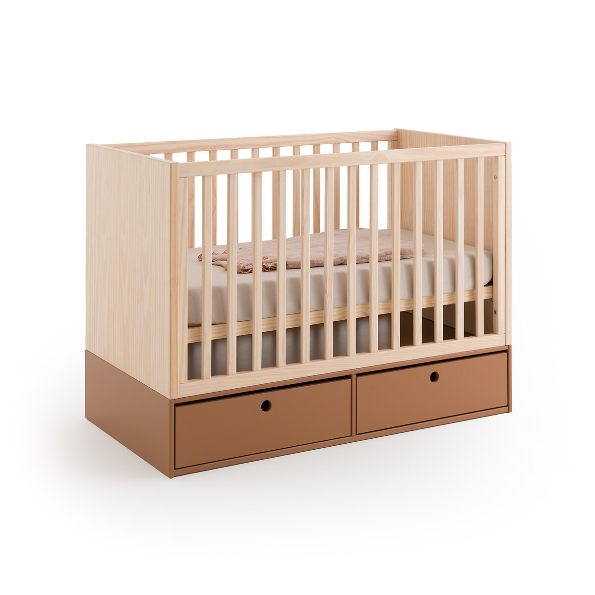 Детская кровать из массива сосны с ящиками для хранения