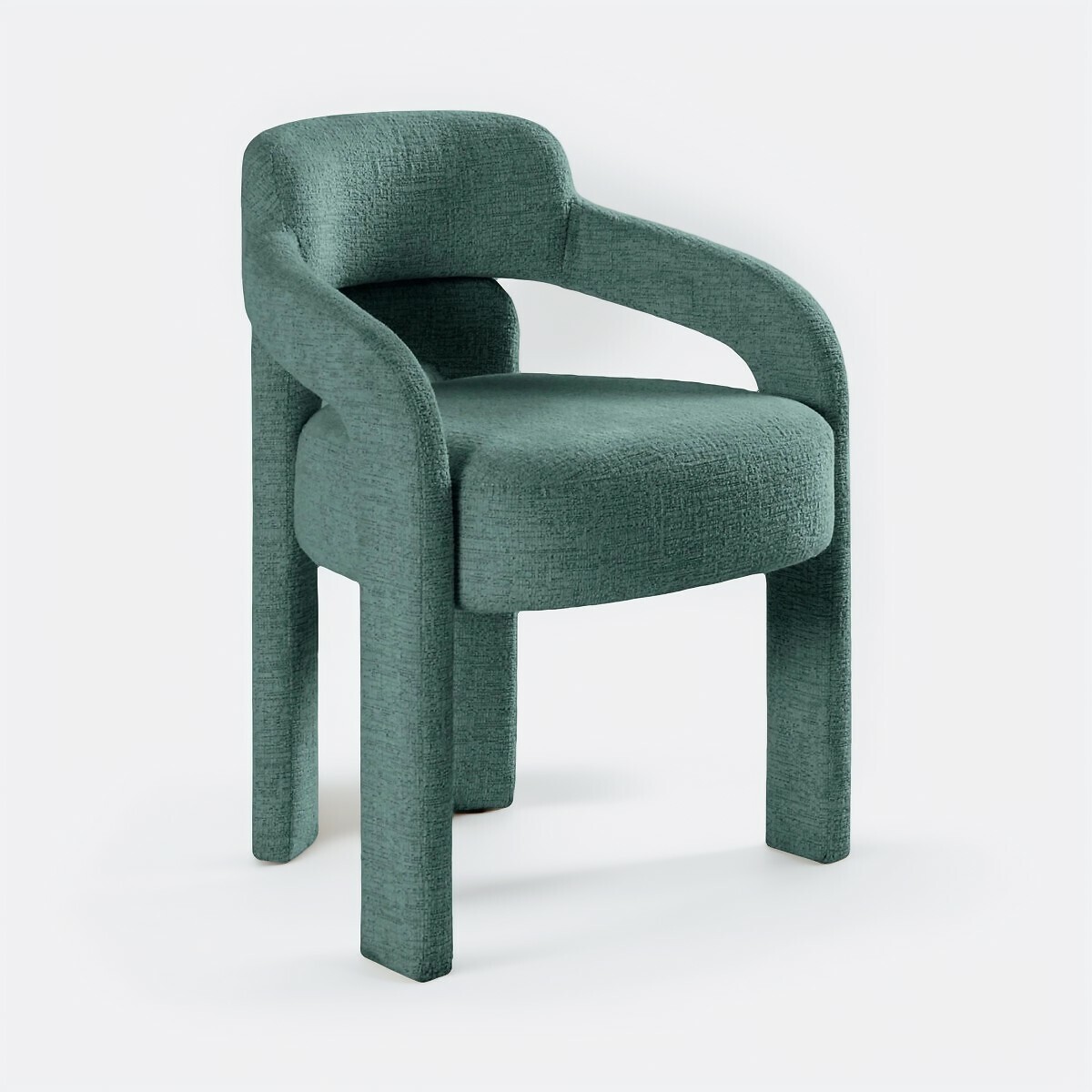 Стул с мягкой обивкой в стиле минимализма (зеленый)