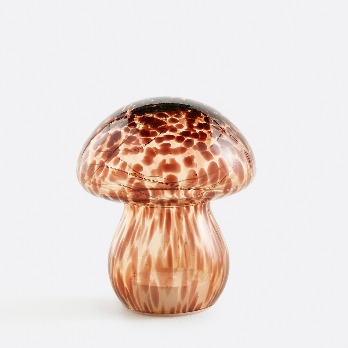 Декоративная стеклянная светодиодная лампа-гриб (каштановый)