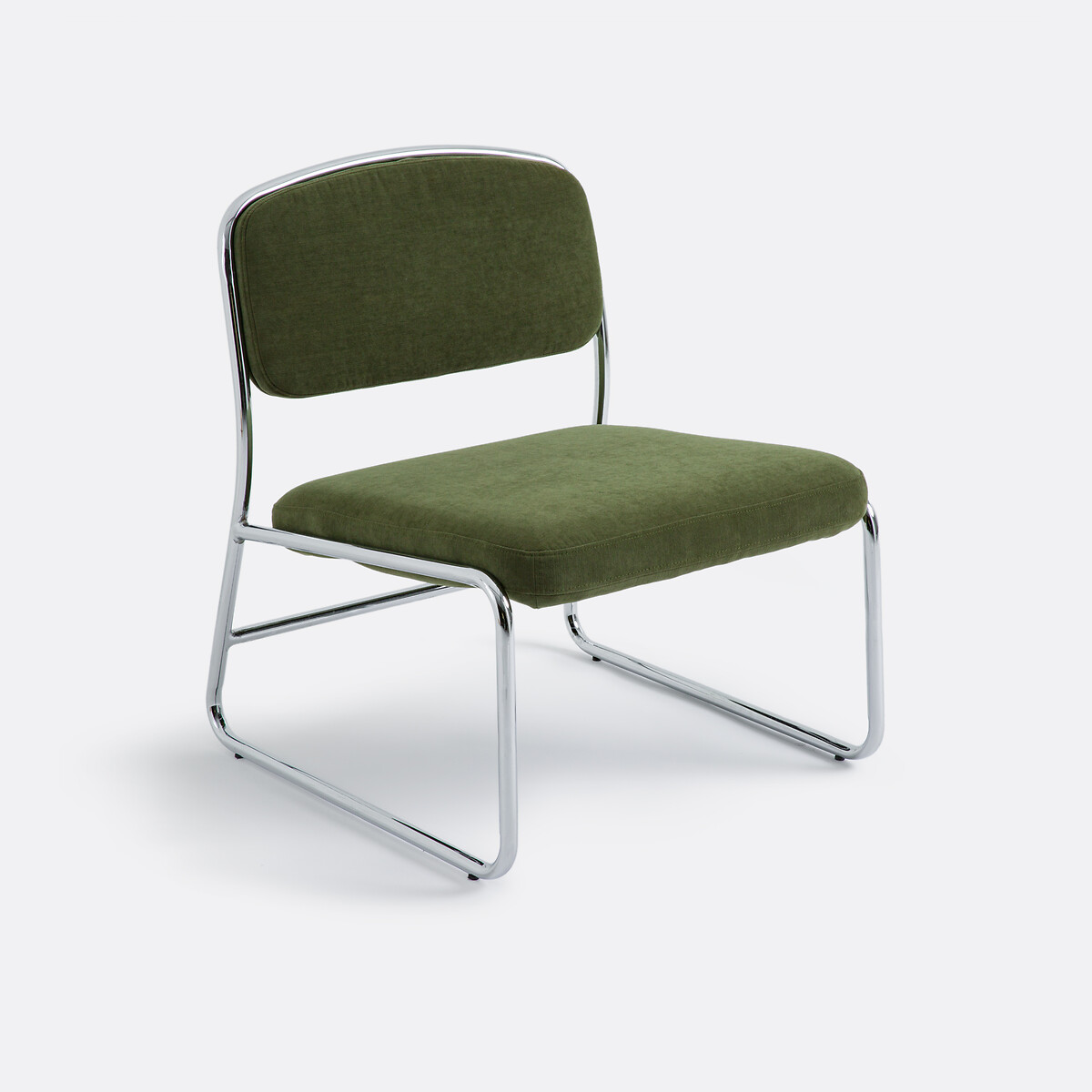 Кресло из хрома и ткани