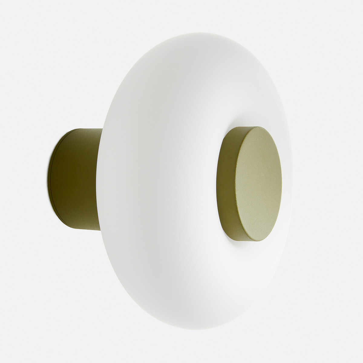 Настенный светильник из железа и опалового стекла (зеленый)