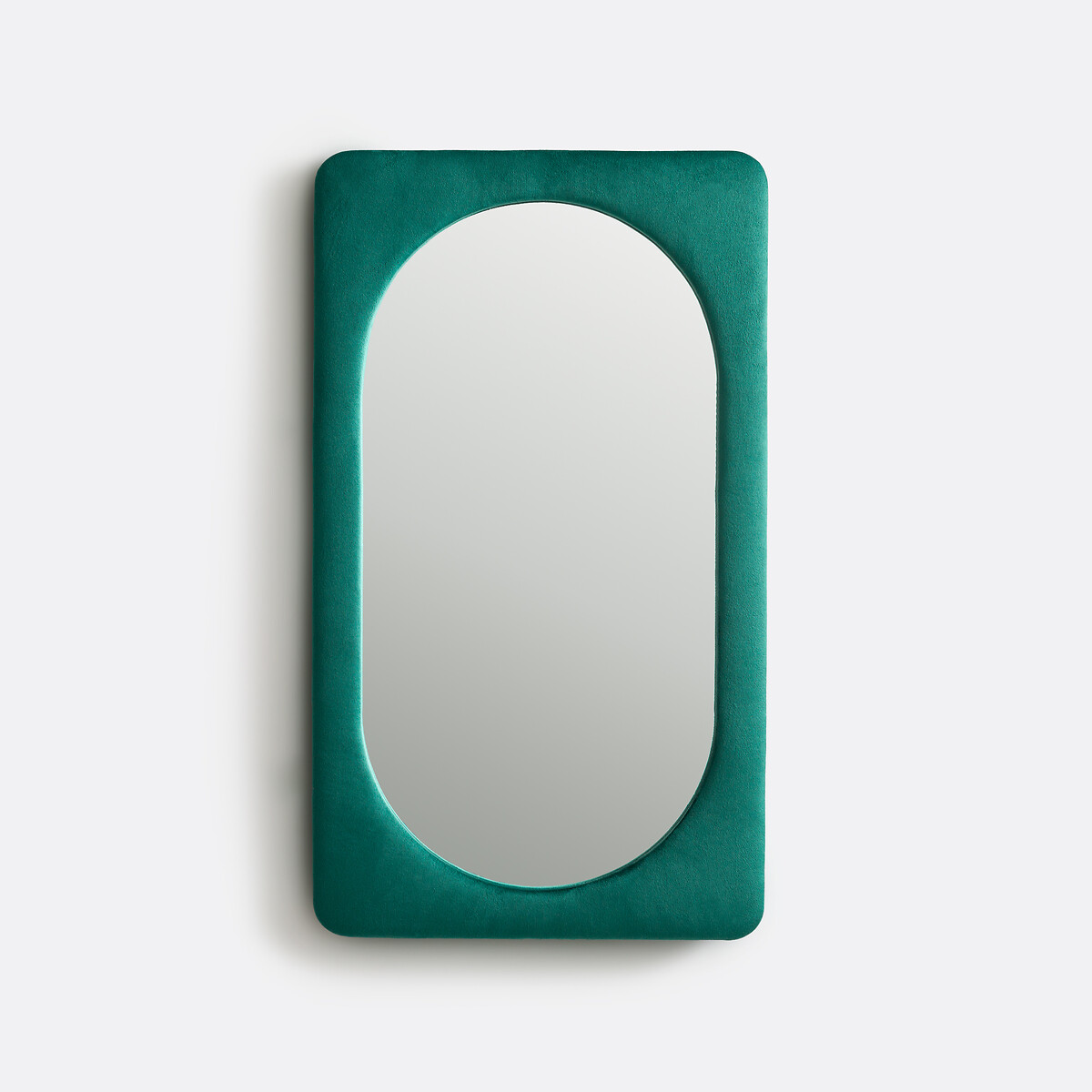Прямоугольное зеркало в велюре, 40x70 см