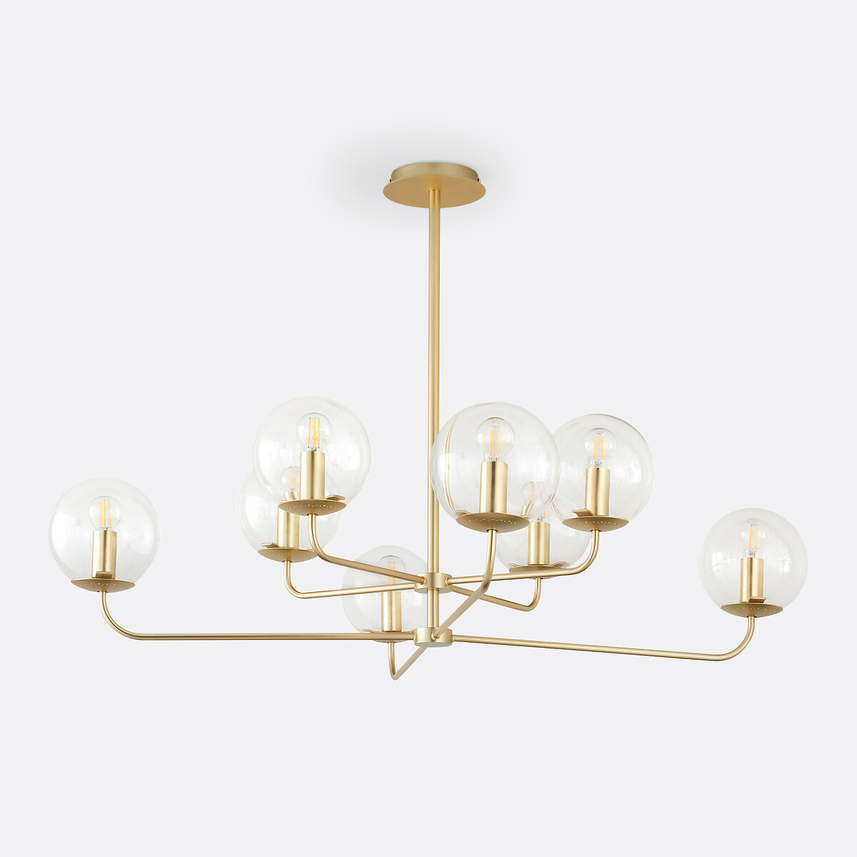 Люстра из латуни и стекла