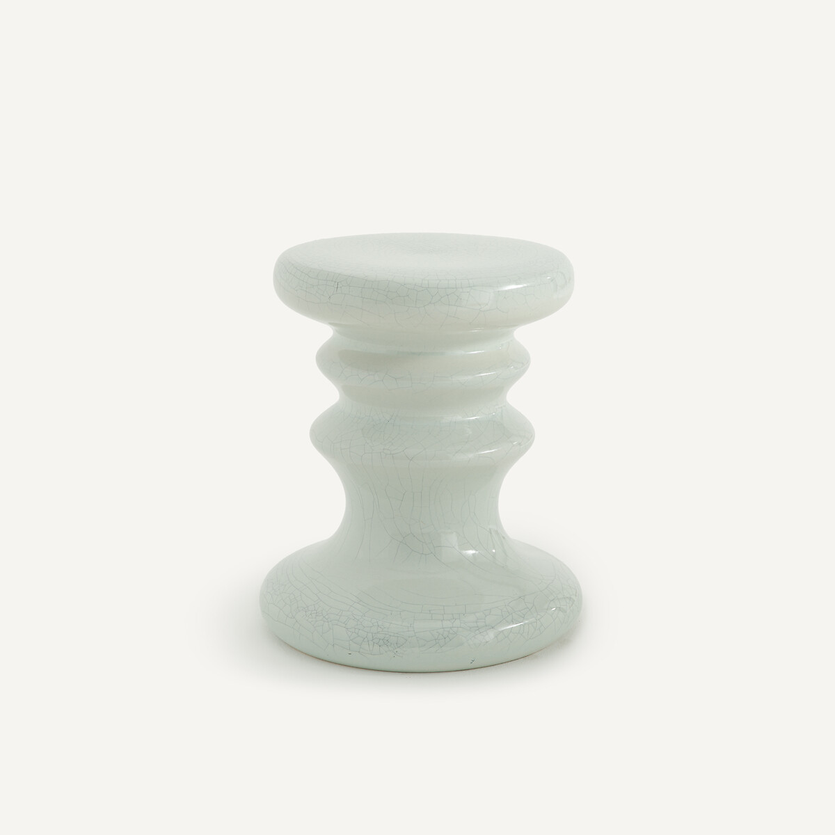 Стол журнальный из глазурованной керамики с кракелюрами