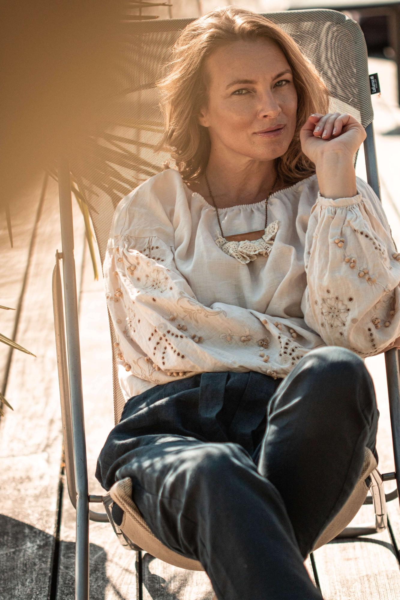 LINEN BLOUSE RICHELIEU OF DUNE