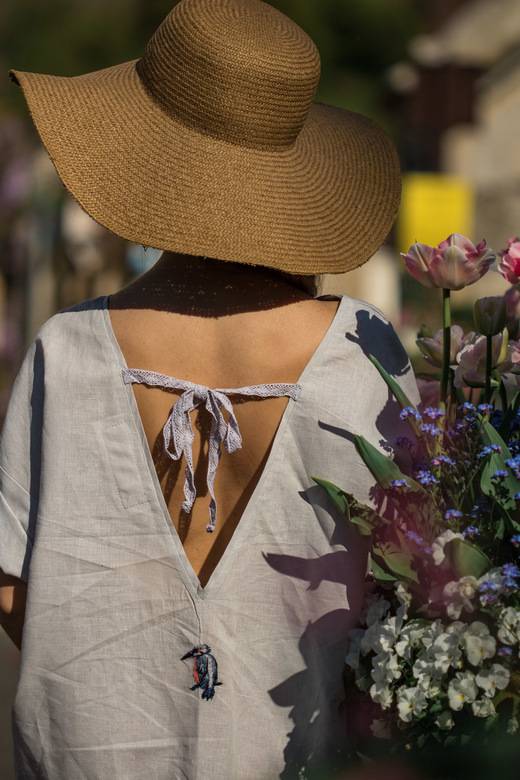 LINEN TOP MARTIN PECHEUR