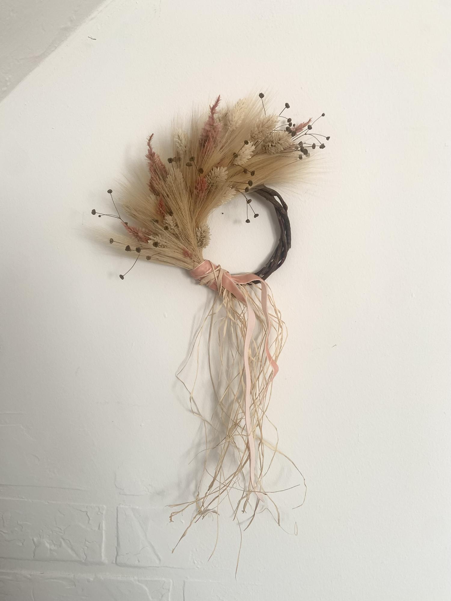 Wreath MINI "Foxtail barley-Celosia"