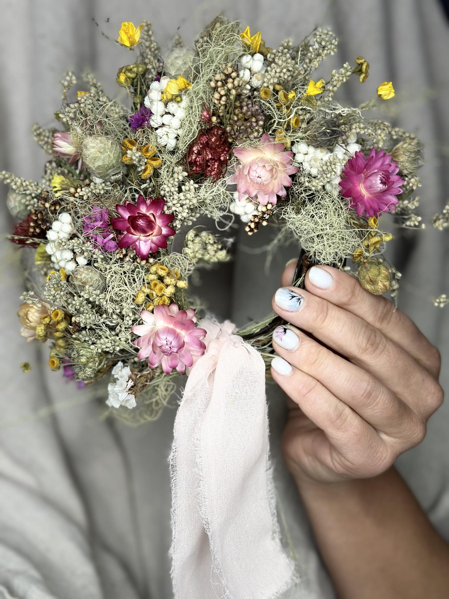 Wreath SMALL "Pink shades"